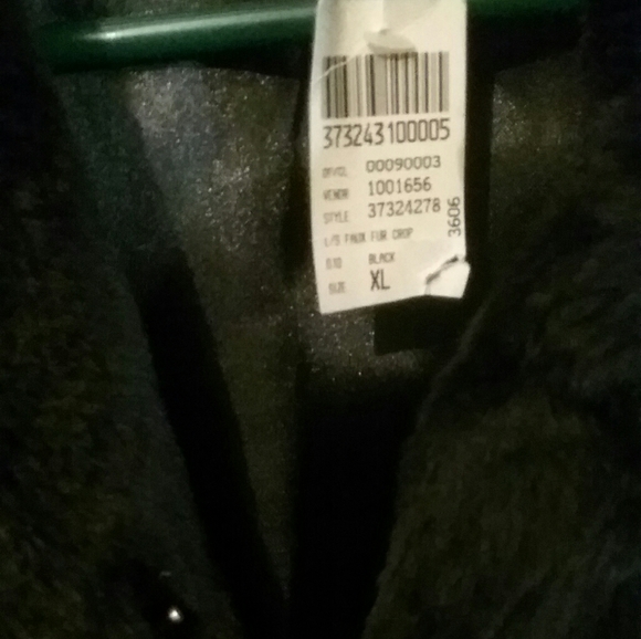 NWT BLACK PARIS BLUES BOLERO FAUX FUR JACKET  XL - Picture 4 of 4